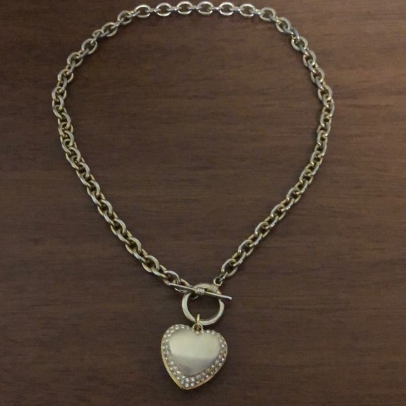 Gold heart chain necklace - Picture 1 of 5